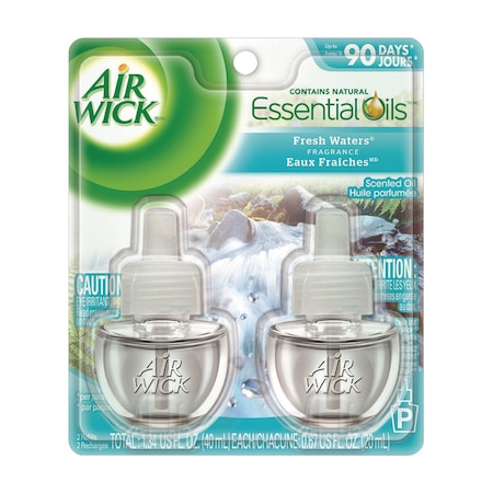 Air Wick Air Wick Fresh Waters Scent Air Freshener Oil Refill 0.67 oz Liquid, PK2 6233879717
